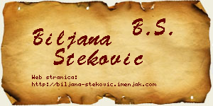 Biljana Steković vizit kartica